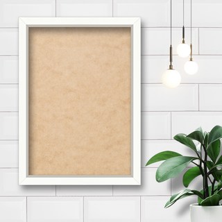 寶石十字繡布料型畫框, 1個, 現代白