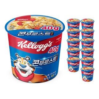Kellogg's 家樂氏 FROSTIES 東尼玉米片 杯裝玉米片, 40g, 12入