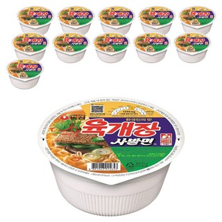 농심 육개장 사발면 86g, 12개