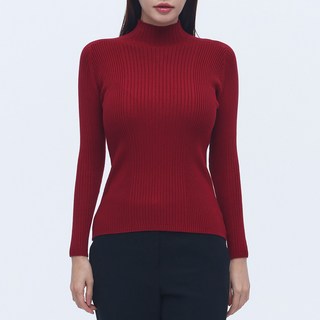 Elsso 女性半高領羅紋針織毛衣