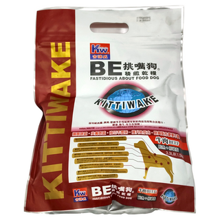 KW 吉諦威 BE 挑嘴狗糧 1.5kg 全犬期適用 呵護皮膚, 牛肉 + 鮭魚 + 卵磷脂, 1袋
