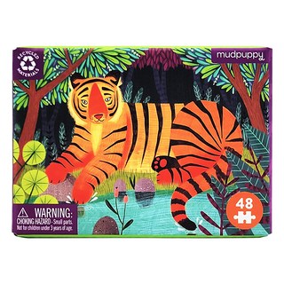 Mudpuppy 迷你拼圖 孟加拉虎 Set，48片, 1盒