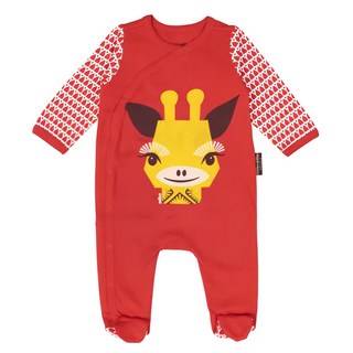 Coqenpate 乖乖睡套裝組 法國有機棉寶寶童趣連身兔裝 含同色寶寶帽