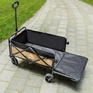 레토 접이식 캠핑웨건 카트 백도어 오픈형, 브라운, 1개