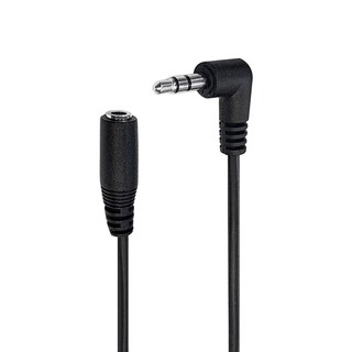 i-gota 愛購它 L型 3.5 AUX 立體聲延長線 3.5mm公對母, 3.5PS02-L, 黑色, 1條