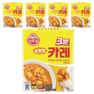 오뚜기3분 카레 순한맛, 200g, 5개