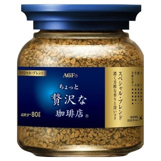 AGF 微奢華咖啡店 香醇咖啡罐 藍金, 80g, 1入, 1罐
