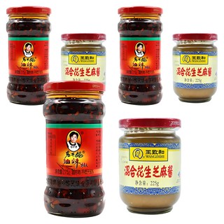 老干媽 油辣椒醬+花生芝麻醬, 500g, 3組