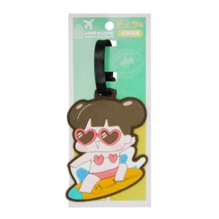 CCHING 青青文具 啾啾妹行李吊牌 衝浪, 衝浪 多色, 86 x 118 x 7mm