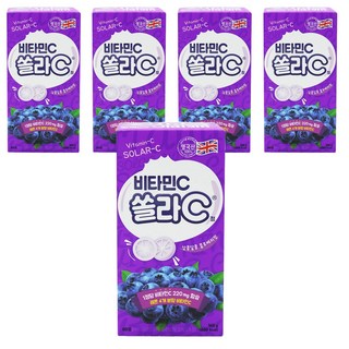 고려은단 쏠라C 정 블루베리맛, 80정, 5개