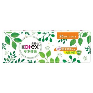 Kotex 靠得住 草本抑菌衛生棉, 23cm, 42片, 1組