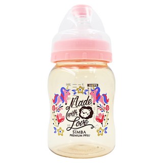 Simba 小獅王辛巴 PPSU寬口葫蘆小奶瓶 0歲以上, 蜜粉色, 200ml, 1個
