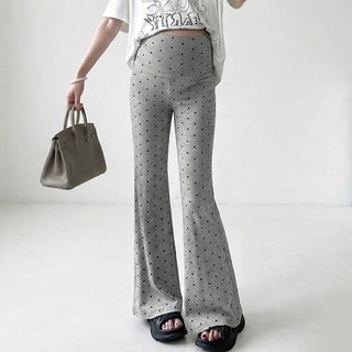 daysoy 圓點修身輕量孕婦長褲