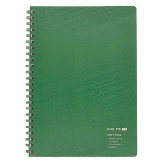 KOKUYO 國譽 ME 軟線圈 A5 方格筆記本 5mm方格 50枚, 蔥綠, 1本