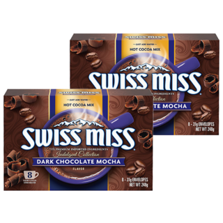 SWISS MISS 黑巧克力摩卡可可粉, 31g, 8包, 2盒