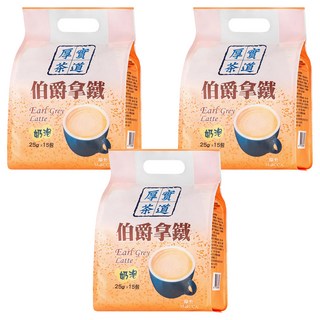 MOCCA 摩卡 厚實茶道 伯爵拿鐵, 25g, 3袋, 15包