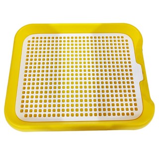 Pet 狗平板便盆 立柱款，底部加強設計，可拆卸立柱，防水材料, 檸檬黃, 1組