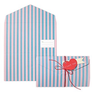 투영디자인 포인트 편지카드 5p 키트 세트, 세로스트라이프