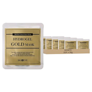 SKINEYE 黃金水凝膠面膜 保濕滋養 含純金和玻尿酸, 10片, 1組