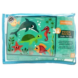 mudpuppy 攜帶拼圖 海底世界, 12片, 1組
