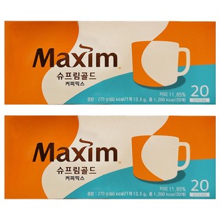 Maxim 麥心 典藏精品拿鐵咖啡, 辦公室必備, 濃郁香醇, 香氣迷人, 13.5g, 20包, 2盒