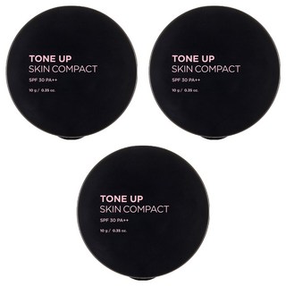 THE FACE SHOP 菲詩小舖 Tone Up粉餅 SPF30 PA++ 10g, V201 Apricot Beige, 3盒