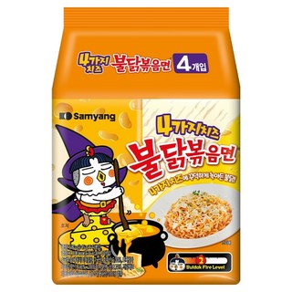 불닭볶음면 4가지 치즈 145g, 4개