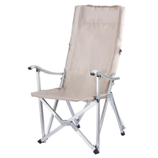 AOTTO 創意傢俱 免安裝鋁合金戶外露營休閒折疊椅/小川椅/露營椅 RO-0071GR, 卡其色, 1個