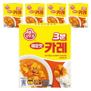 오뚜기3분 카레 매운맛, 200g, 5개