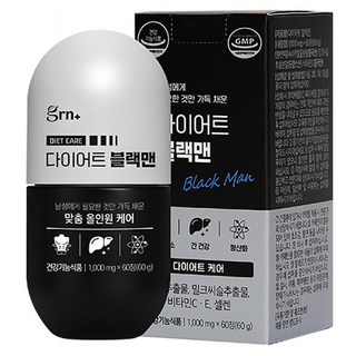grn Black Man多合一綠茶萃取維生素錠, 60顆, 1盒