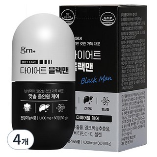 GRN 다이어트 블랙맨 60g, 60정, 4개