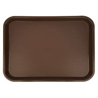 米爾快餐防滑方形托盤, 棕色, 1個