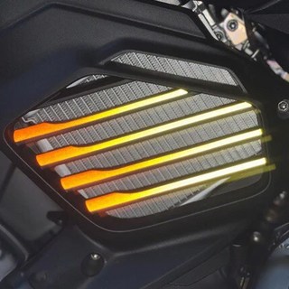 YAMAHA Force2.0 水箱蓋反光貼 - 黃橘色, 1組