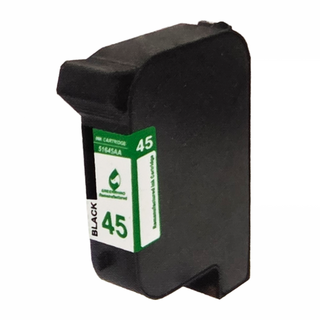 GREENRHINO 綠犀牛 相容HP NO.45 C51645A 環保墨水匣 Deskjet 1000cxi/1120/1120C/1125C/1180C/1220/1280適用, 1個, 黑色