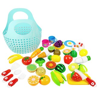 PLAYMAX 買菜烹飪蔬果切切樂遊戲組, 藍色