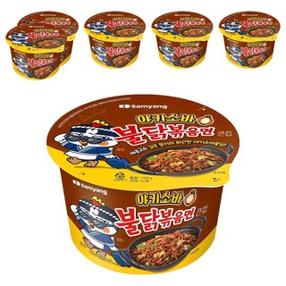 Buldak Ramen 碗裝火辣雞肉鐵板炒麵 日式炒麵風味 100g, 6入