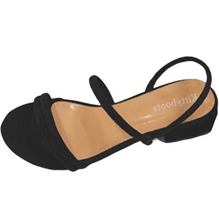 TCR 女款 Lucy 37號兩穿復古涼鞋, 黑色, 225