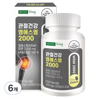 건국유업 관절건강 엠에스엠 2000 121.32g, 120정, 6개