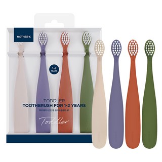 마더케이 0.5단계 유아칫솔 세트, 혼합색상, 4개입, 1세트