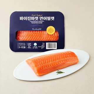 바이킹마켓 노르웨이산 연어필렛 (냉장), 500g, 1개