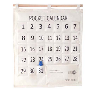 Udistore 北歐風格理財收納掛曆, 1個, 混合色