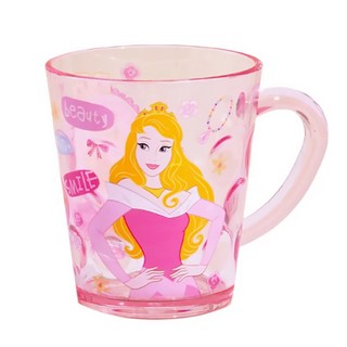 Disney Princesses 迪士尼公主 透明手把杯子 260ml, 透明粉, 1個