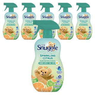 스너글 스파클링 시트러스 더블 소프트 섬유탈취제 본품, 470ml, 6개