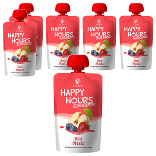 HAPPY HOURS 生機纖果飲 蘋果/藍莓/草莓, 100g, 6入