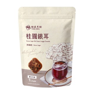 糖鼎 黑糖磚 桂圓銀耳 (30g/顆) 獨立包裝, 7顆, 1袋