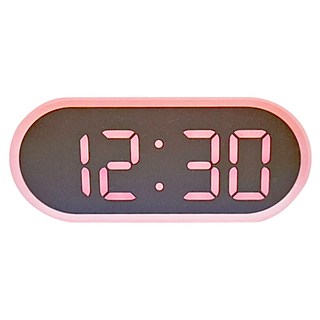 mooas LED 鏡面迷你時鐘, 粉色