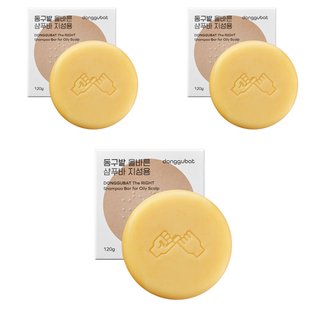 donggubat 適合油性肌膚的洗髮皂, 3個, 120g