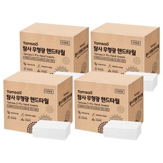 Tamsaa 2層無螢光擦手巾 1500張, 15包, 4組