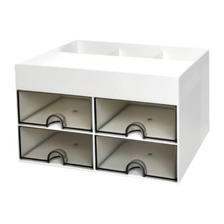 小麥購物 桌面抽屜收納架 C470 497g, 1個, 簡約白