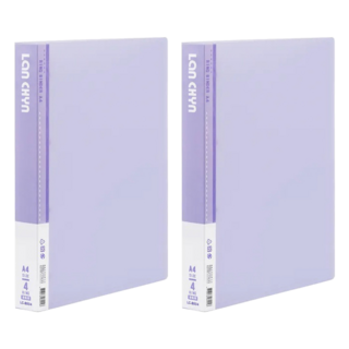 Lan CHYn 連勤牌文具 PE PP 果凍色系4孔1吋圓型活頁夾 2本 紫色 A4